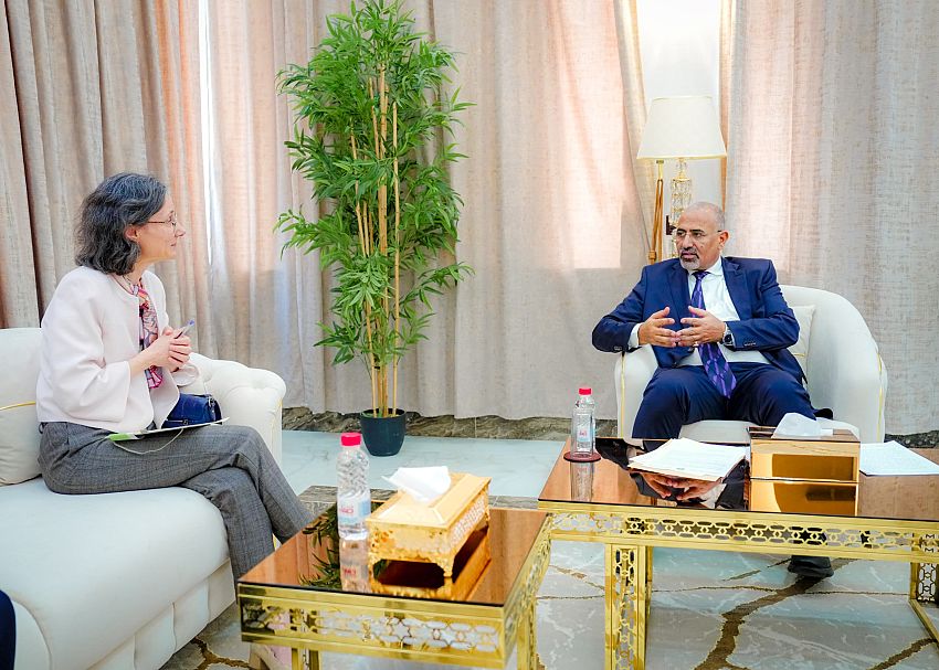الزُبيدي يبحث مع السفيرة الفرنسية تطورات المشهد السياسي والاقتصادي