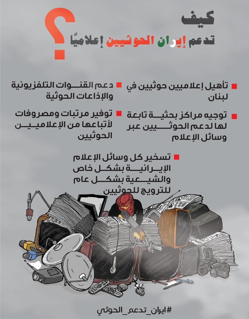 كيف تدعم إيران الحوثيين إعلامياً؟