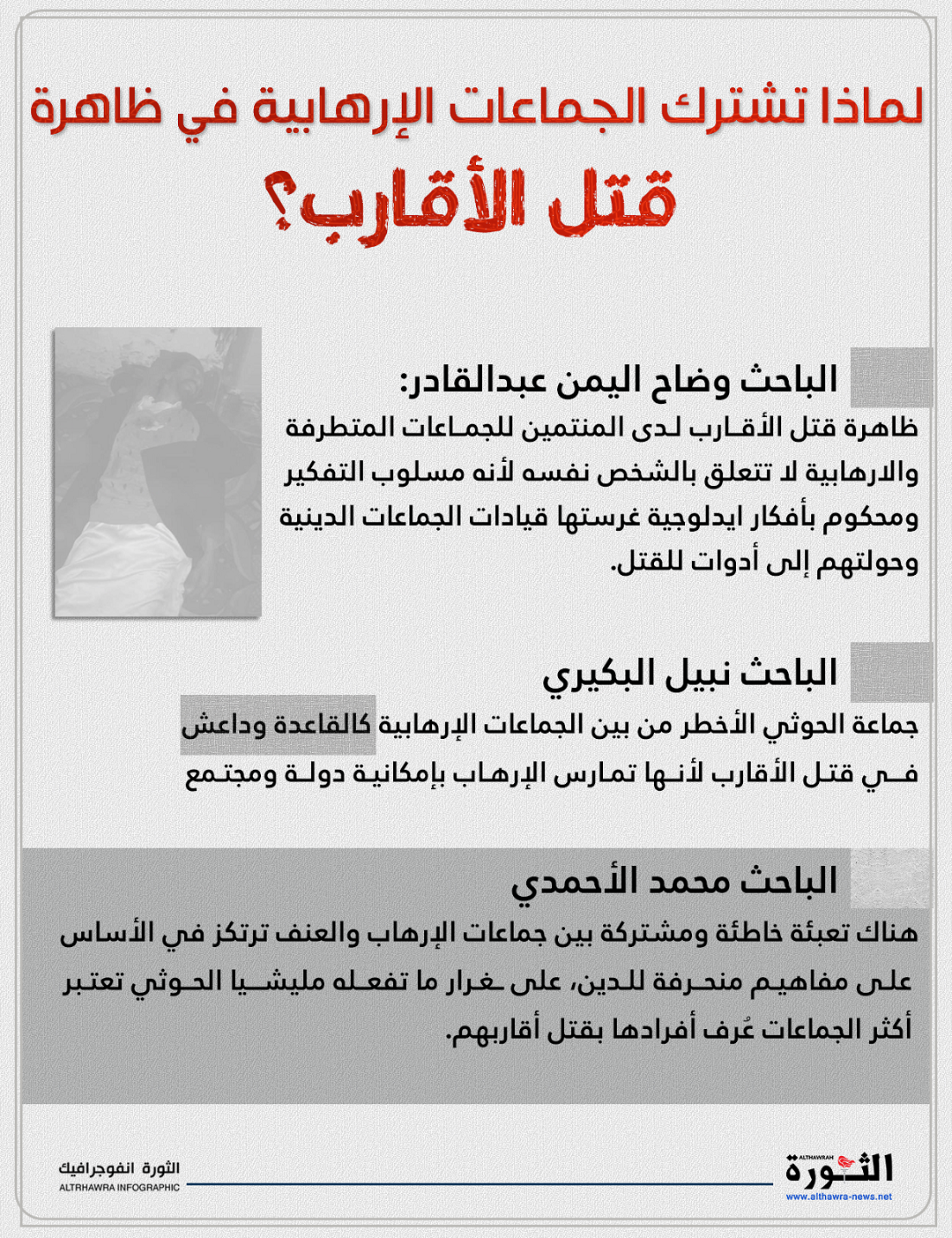 لماذا تشترك الجماعات الإرهابية في ظاهرة قتل الأقارب