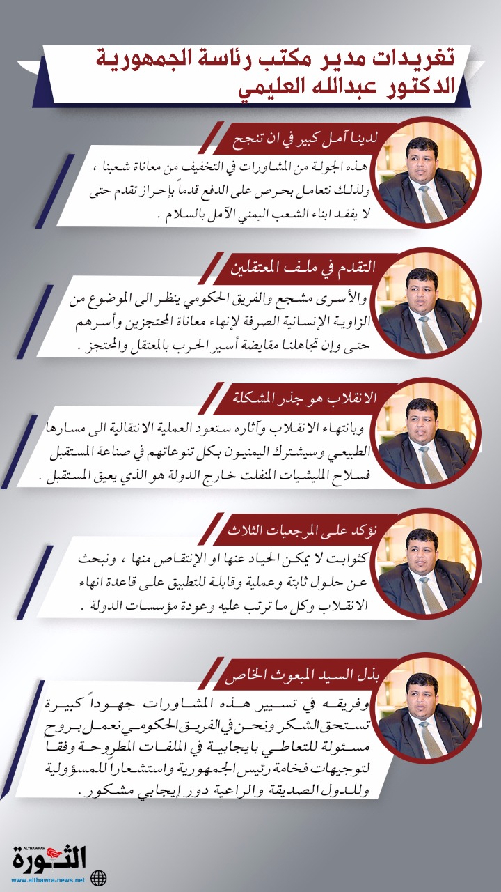 مدير مكتب الرئاسة الدكتور عبدالله العليمي