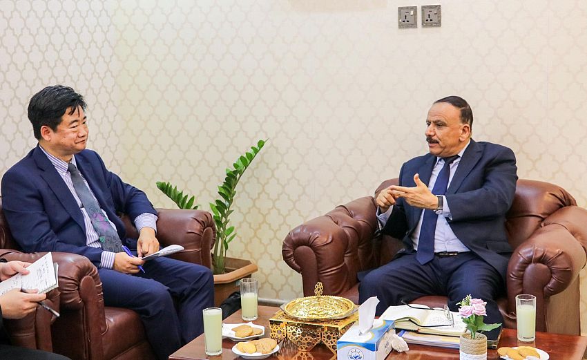 الوزير حُميد يبحث مع القائم بأعمال السفارة الصينية تعزيز التعاون المشترك في قطاع النقل