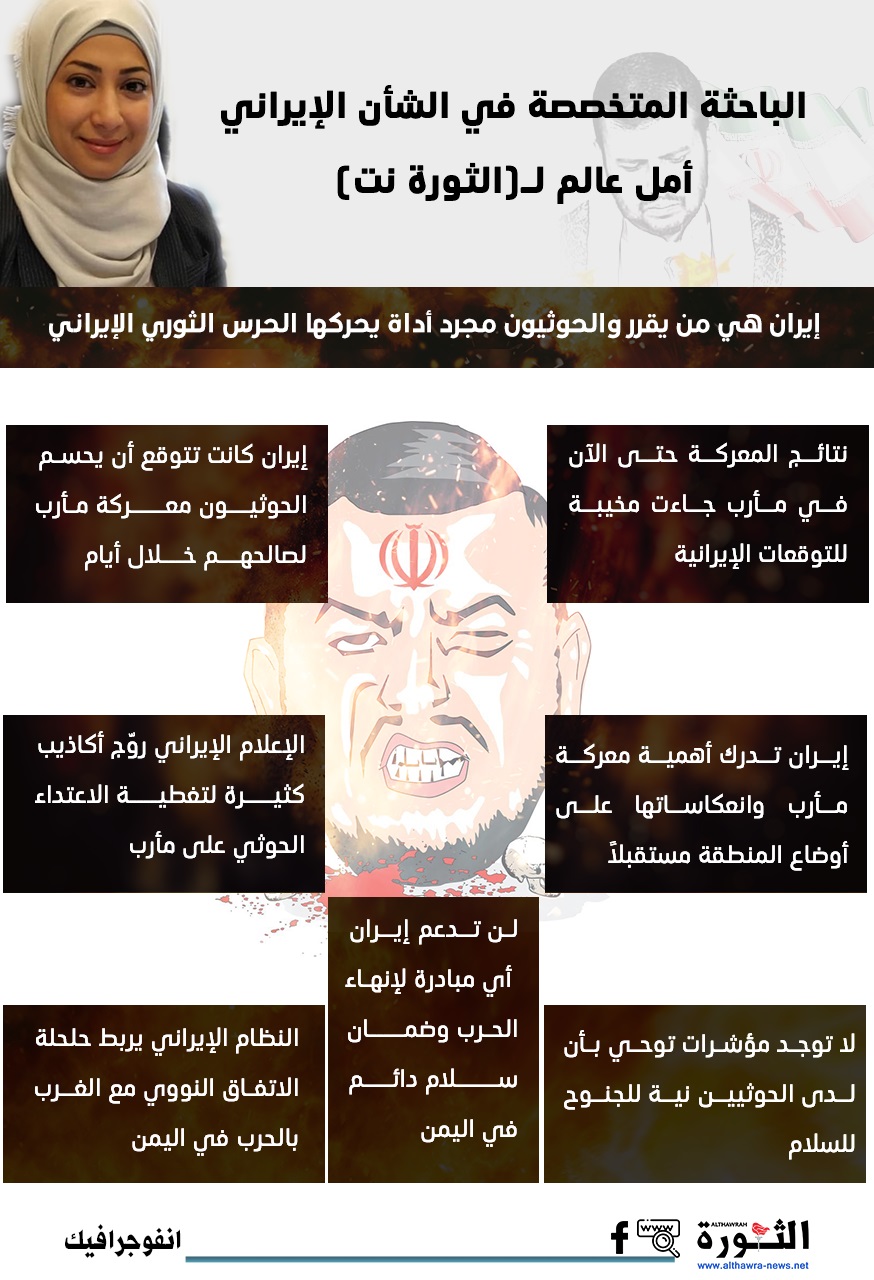 أمل عالم: نتائج معركة مأرب خيبت التوقعات الإيرانية