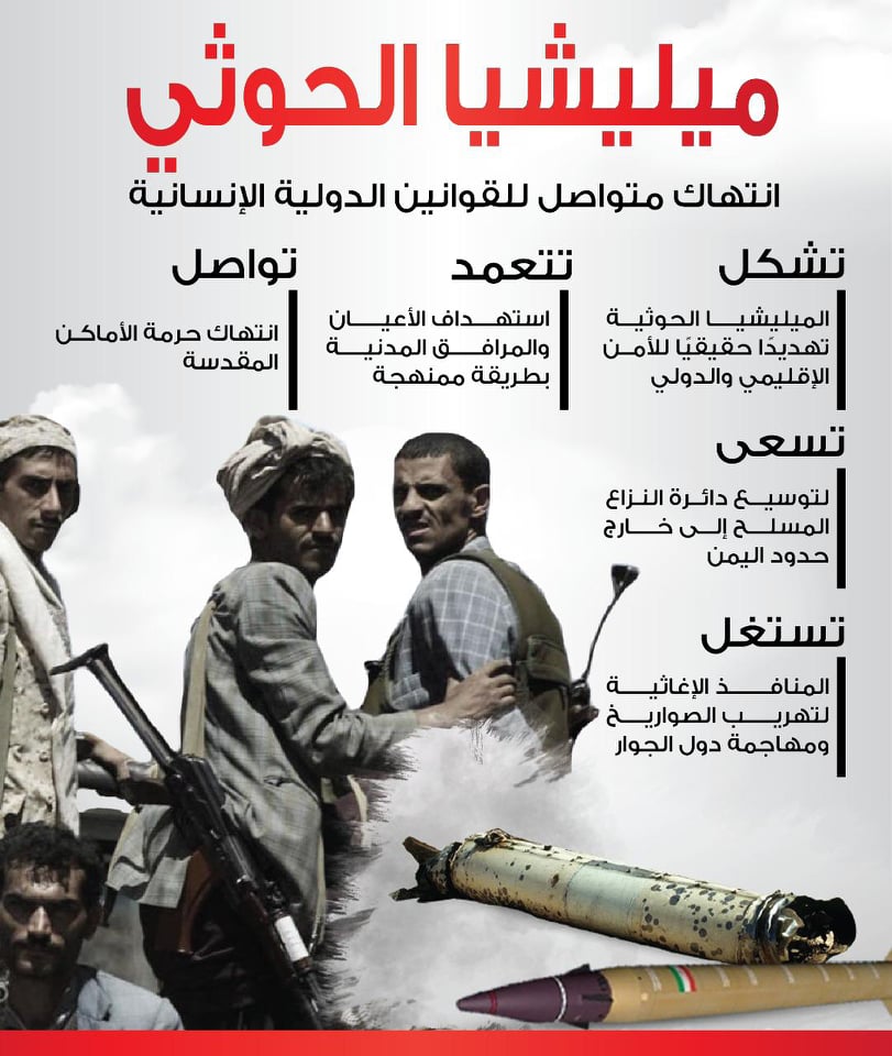 مليشيا الحوثي تنتهك القوانين الدولية