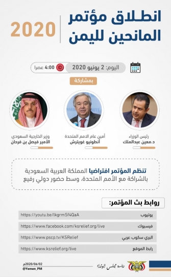 انطلاق مؤتمر المانحين اليمن 2020