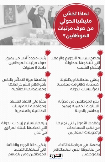 لماذا تخشى مليشيا الحوثي من صرف مرتبات الموظفين؟ لماذا تخشى مليشيا الحوثي من صرف مرتبات الموظفين؟